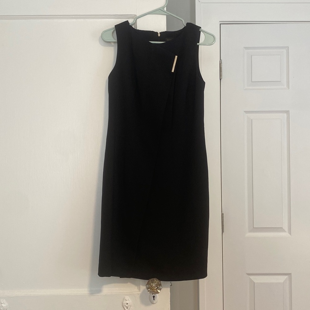 Donna Karan Black formal dress with gold pin- size 4